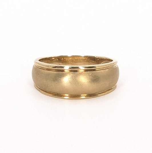 9ct Yellow Gold Brushed/Polished Dress Ring