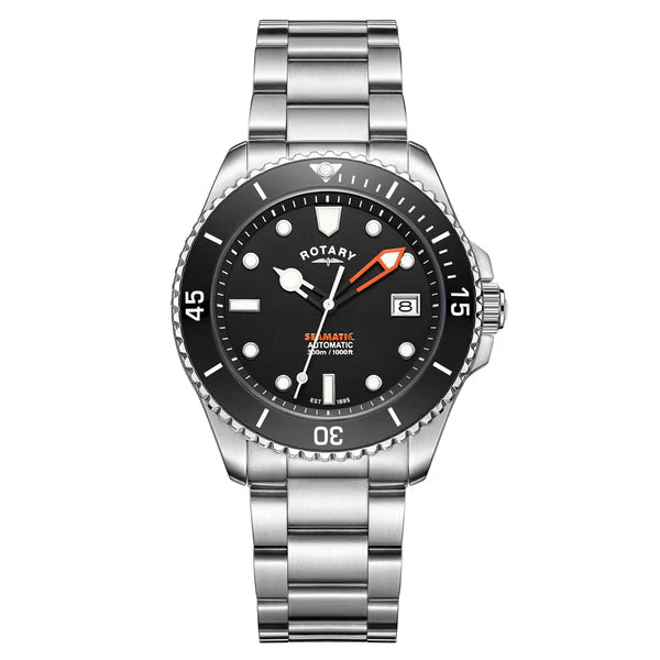 Rotary Seamatic Automatic Stainless Steel Bracelet Watch