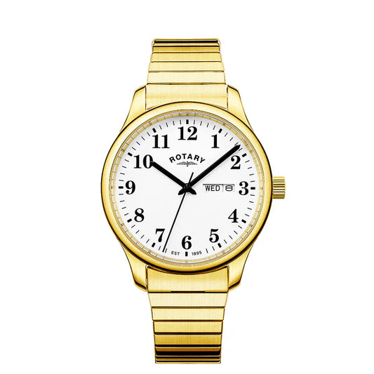 Rotary Heritage Altera PVD Gold Stainless Steel Expander Bracelet Watch
