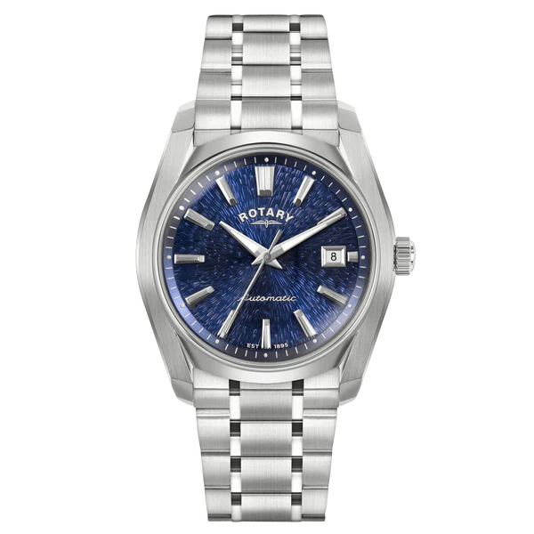 Rotary Lumen Stainless Steel Bracelet Watch with Date