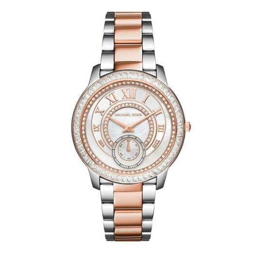 Michael Kors Madelyn 2 Tone Gold Plated Steel Bracelet Watch MK6288