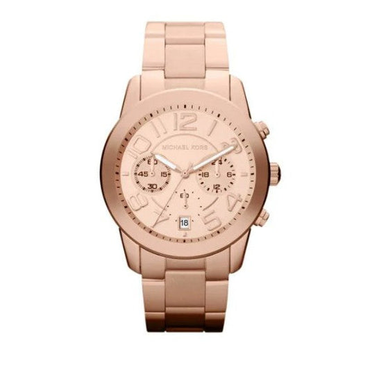 Michael Kors Mercer Chronograph PVD Gold Plated Steel Bracelet Watch MK5727
