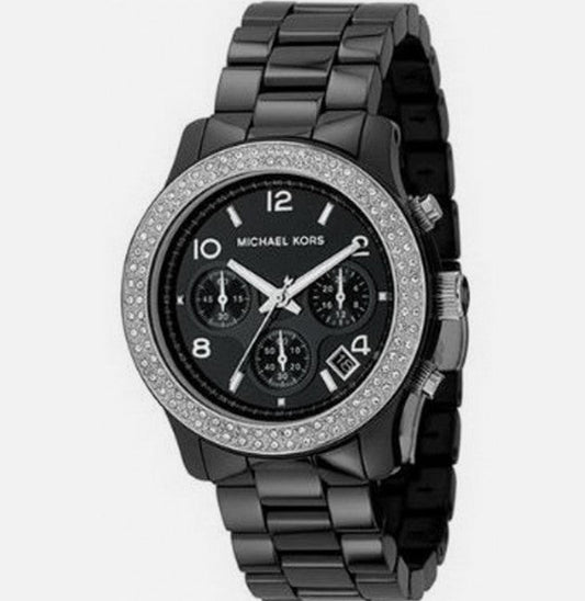 Michael Kors Runway Black Ceramic & Steel Bracelet Watch MK5190