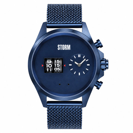 Storm Kombitron IP-Blue Mesh Bracelet Watch