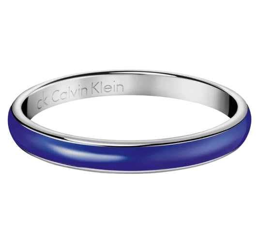 CK Calvin Klein Stainless Steel & Blue Solid Bangle KJ51AB01050S
