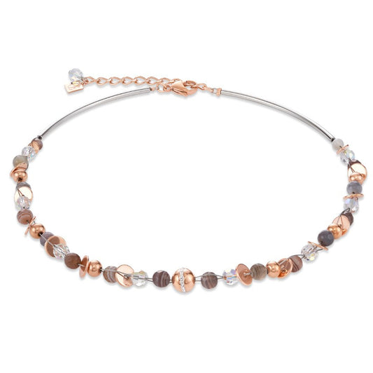Coeur de Lion Stainless Steel Beaded Necklace 4993/10-1012