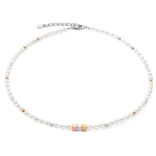Coeur de Lion Stainless Steel fresh water pearl set necklace 1107/10-1642