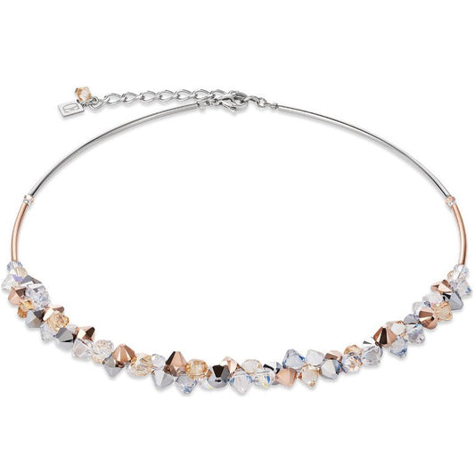 Coeur de Lion Stainless Steel Swarovski crystal set necklace 4938/10-1631