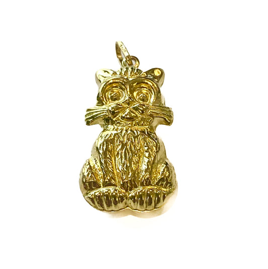 9ct yellow gold Cat charm Pre-Loved