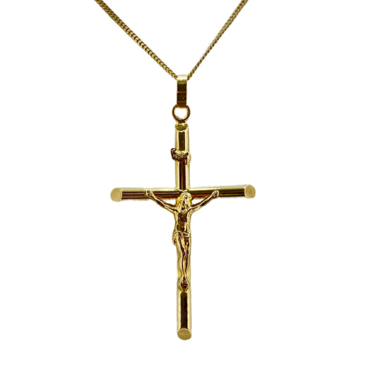 9ct Yellow Gold Crucifix Pendant Pre-loved