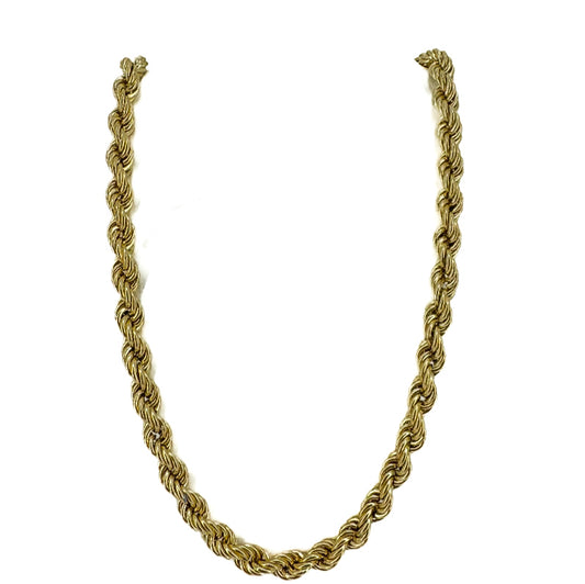9ct Yellow Gold Rope Style Chain Pre Loved