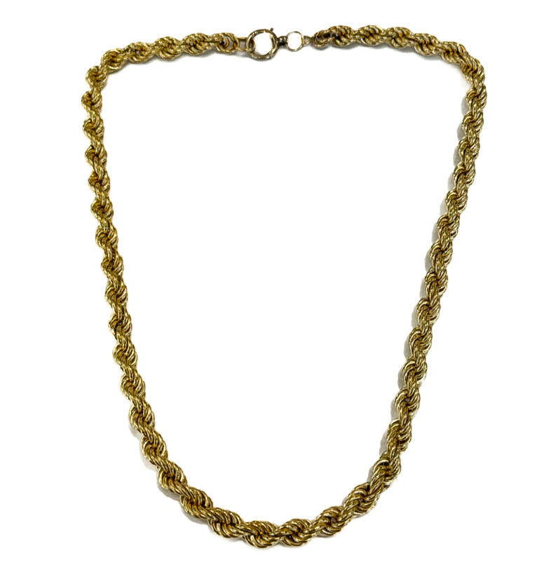 9ct Yellow Gold Rope Style Chain Pre Loved