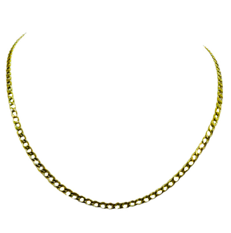 9ct Yellow gold Flat Curb 18'' Chain Pre Loved