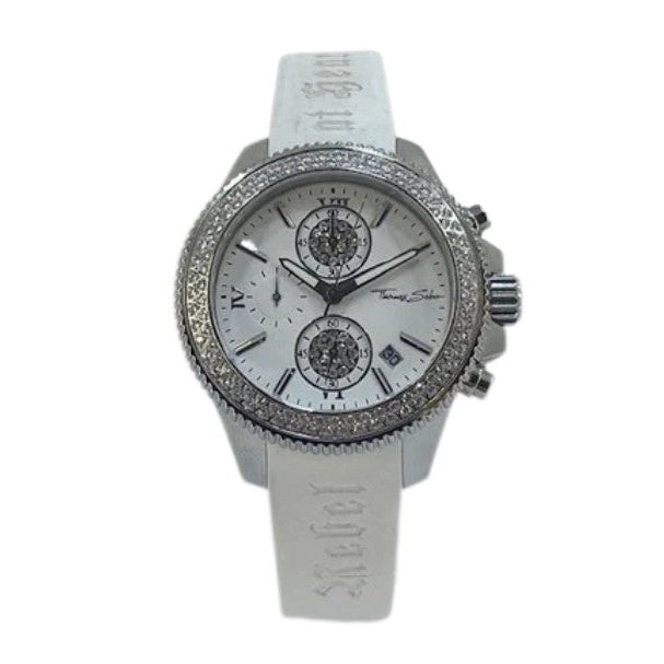 Thomas Sabo Rebel at Heart Stainless Steel Watch on White Silicon