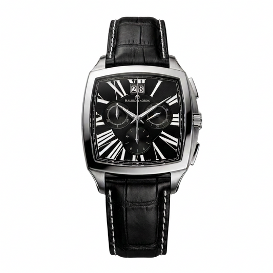 Maurice Lacroix Miros Stainless Steel Chronograph Watch On Strap