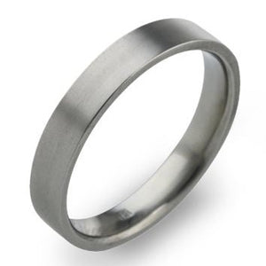 5mm Flat Court Titanium Wedding Ring T.LR1409