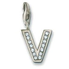 Thomas Sabo Sterling Silver CZ Initial / Letter Charm