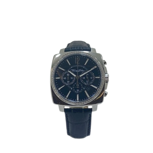 Thomas Sabo Rebel at Heart Stainless Steel Watch on Black Leather Strap WA0085 £359