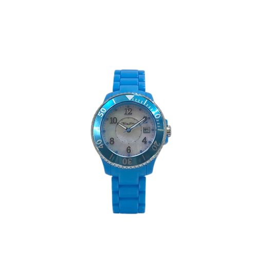 Thomas Sabo Blue Plastic Bracelet Watch MOP Dial WA0115 £169