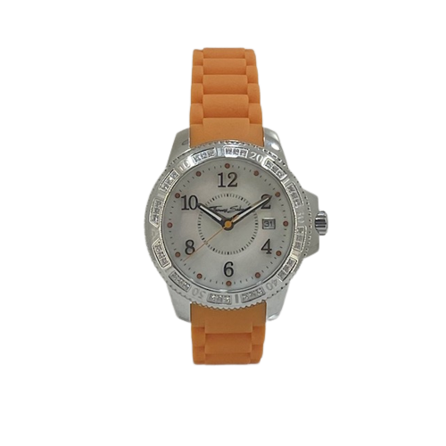 Thomas Sabo Glam & Soul Stainless Steel Orange Silicon Watch MOP Dial WA0117 £275