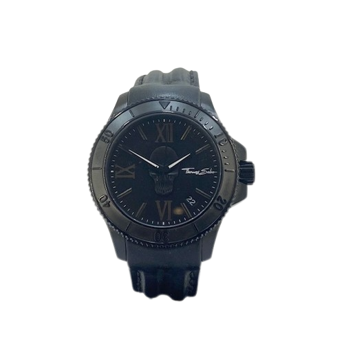Thomas Sabo Rebel Icon Black Watch Leather Strap Watch WA0278 £259