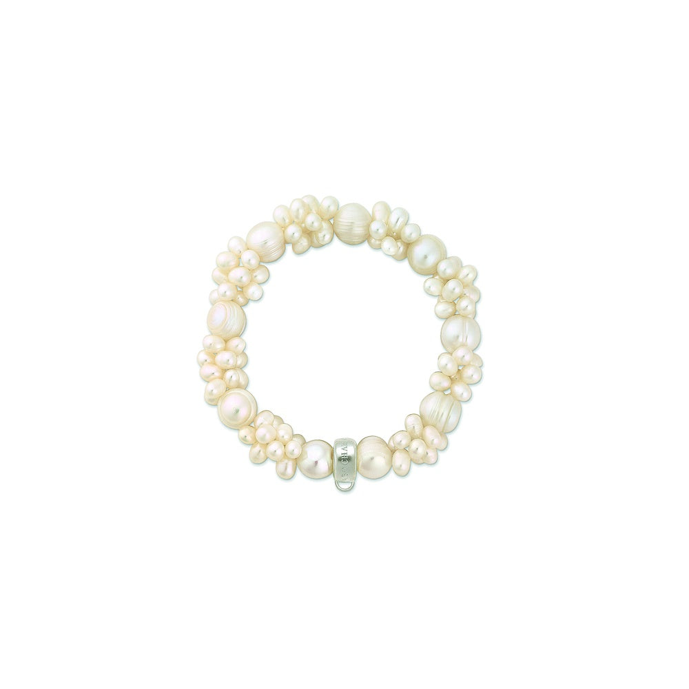 Thomas Sabo Charm Club Elasticated Beaded Bracelet with Sterling Silver Charm Carrier