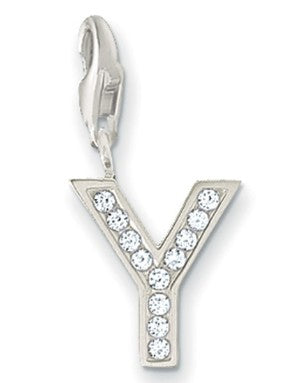 Thomas Sabo Sterling Silver CZ Initial / Letter Charm