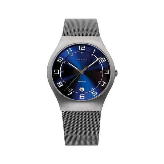 Bering Blue Dial Watch with Titanium Case 11937-078