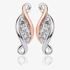 3SPPFE Clogau Silver/9ct gold Past Present future Stud earrings £89