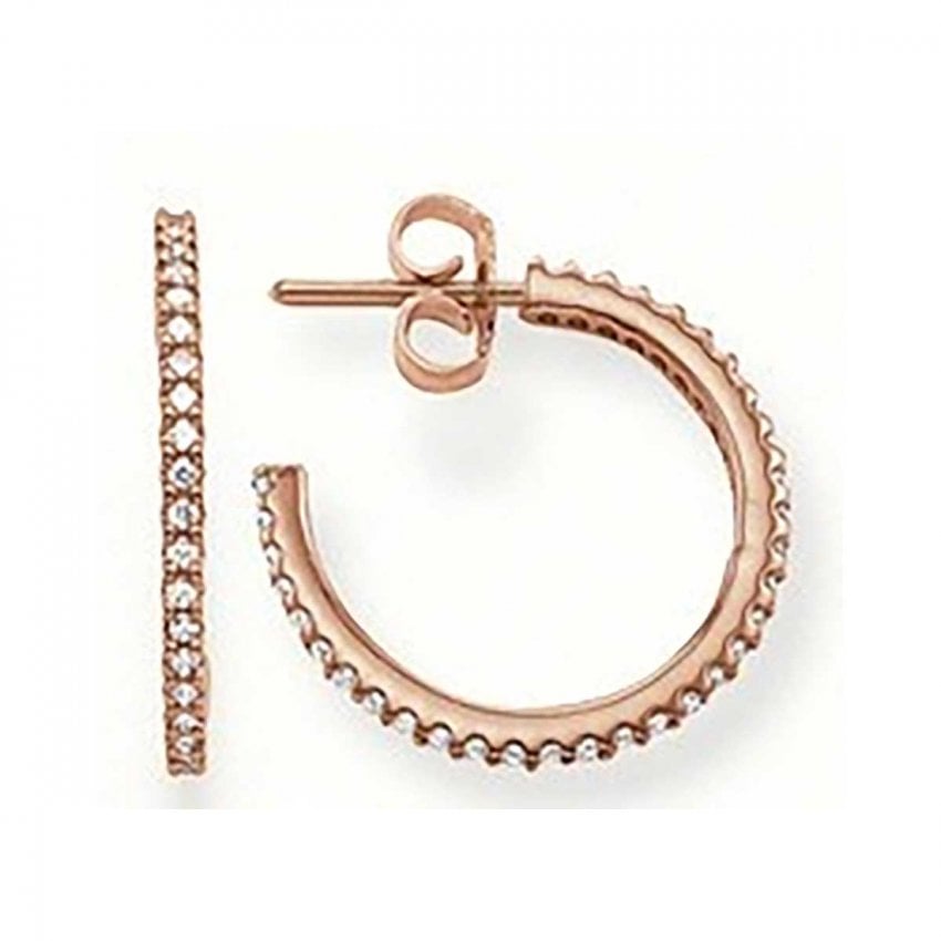 Thomas Sabo Glam & Soul Rose Gold Plated Sterling Silver CZ Earrings