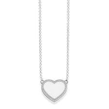 Thomas Sabo Sterling Silver CZ set Heart Necklace