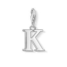 Thomas Sabo Sterling Silver Letter K charm Ref 0185 £29