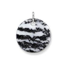 Thomas Sabo Large Jasper Zebra Disc Pendant