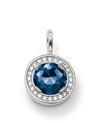 Thomas Sabo Glam &amp; Soul Sterling Silver White Zirconia Blue Corundum Pendant