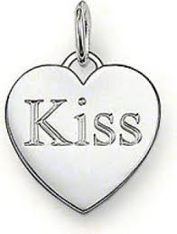 |Thomas Sabo Sterling Silver KISS flat Heart Pendant