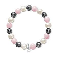 X0188/Large 19cms Thomas Sabo expander bracelet Pink, White, Grey £39