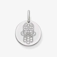Thomas Sabo Sterling Silver CZ set Hand of Fatima Pendant