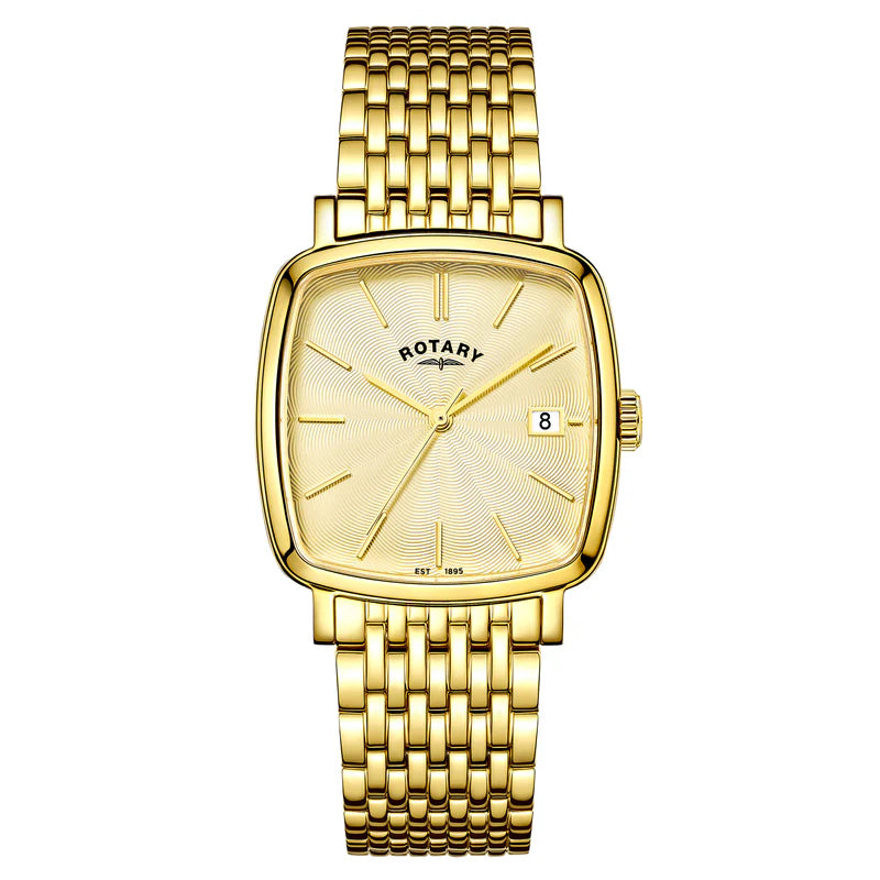 Rotary Heritage Astoria Gold Plated Stainless Steel Bracelet Watch