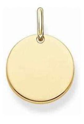 Thomas Sabo 18ct Yellow Gold plated Sterling Silver Pendant Disc