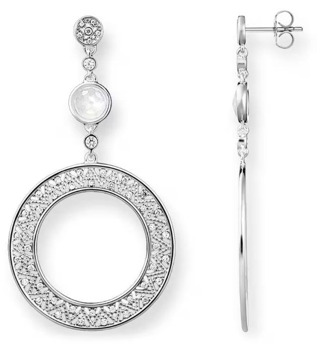 Thomas Sabo Glam & Soul Sterling Silver White Zirconia Drop Earrings