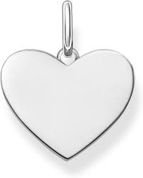 Thomas Sabo Sterling silver Flat heart Disc Pendant
