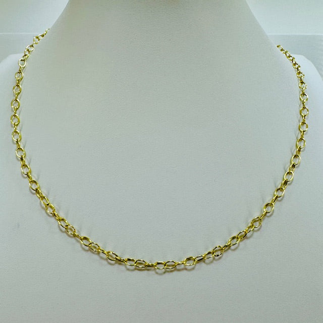 9ct Yellow Gold Loose Belcher 18'' Chain 2.1g  Pre Loved