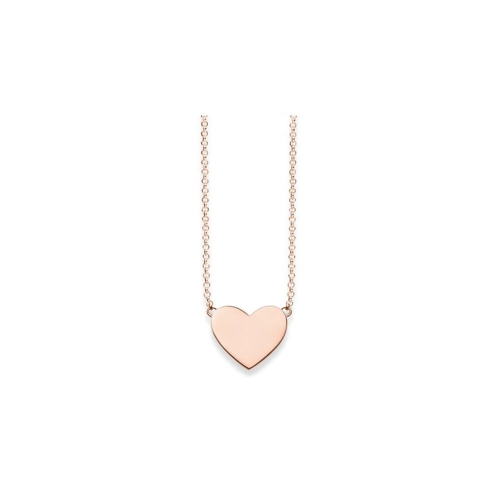 Thomas Sabo Glam & Soul Rose Gold Plated Sterling Silver Heart Necklace