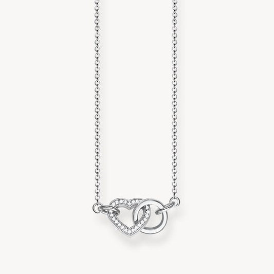 Thomas Sabo Sterling Silver Small CZ set Together Heart Necklace
