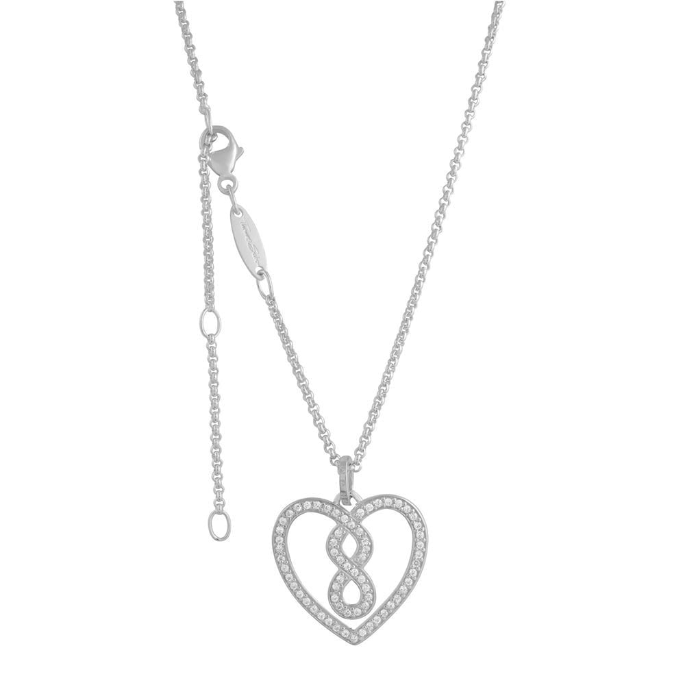 Thomas Sabo Sterling Silver CZ set Glam And Soul Infinity heart Necklace