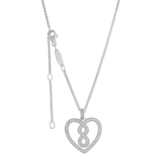Thomas Sabo Sterling Silver CZ set Glam And Soul Infinity heart Necklace