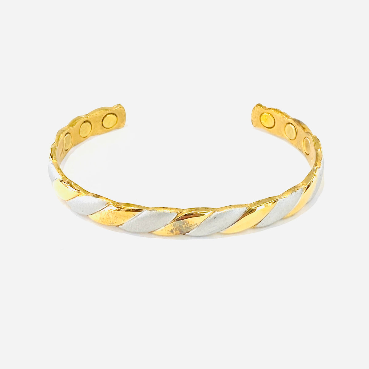 Magnetic two tone Bangle