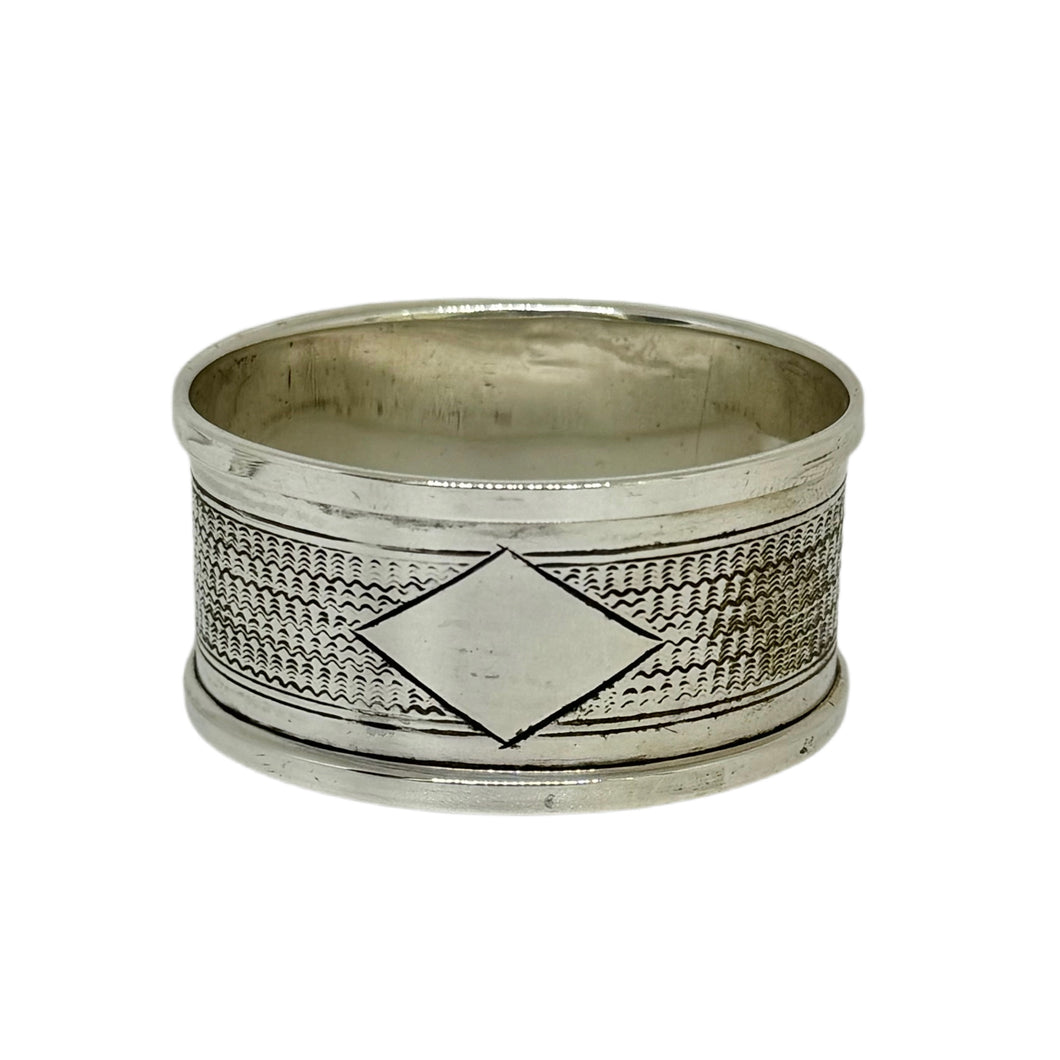Nap Ring1 Sterling Silver Patterned Napkin Ring