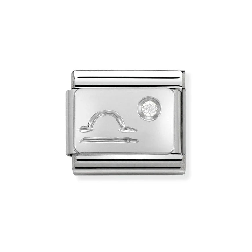 Nomination Classic Silver shine Libra CZ set Charm 330302/07