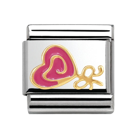 Nomination Classic 18K gold Pink Heart Lollipop Charm 001496/5